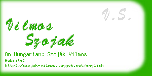 vilmos szojak business card